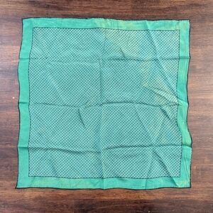 Vintage Green Patterned Scarf